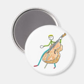 Dubbele Bas Stickman Magneet (Voorkant / Achterkant)