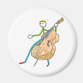 Dubbele Bas Stickman Magneet