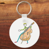 Dubbele Bas Stickman Sleutelhanger (Achterkant)