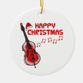 Dubbele basgitarist Kerst Ornament (Voorkant)