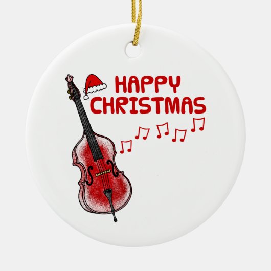 Dubbele basgitarist Kerst Ornament (Voorkant)