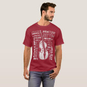 Dubbele bass Word Cloud Upright Art Music T-shirt (Voorkant volledig)