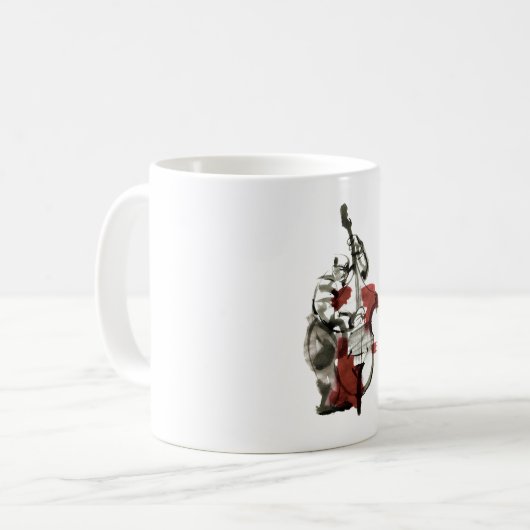 Dubbele basspeler koffiemok (Voorkant links)