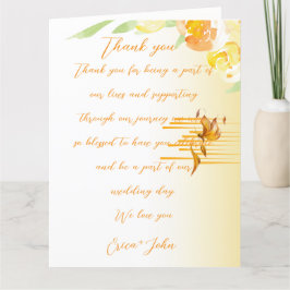 Dubbele bedankkaarten bedankkaart