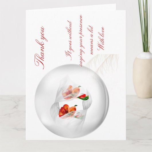 Dubbele bedankkaarten bedankkaart (Voorkant)