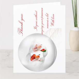 Dubbele bedankkaarten bedankkaart