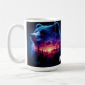 Dubbele belichting Beer met levendige zonsondergan Koffiemok (Links)