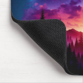 Dubbele belichting Beer met levendige zonsondergan Muismat (Hoek)