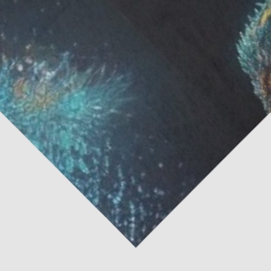 Dubbele belichting Chinese Draak & Tempel Decoupag Tissuepapier (Detail)