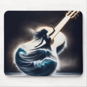 Dubbele belichting gitaar danser muismat (Voorkant)