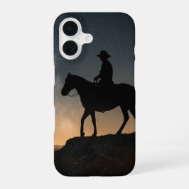 Dubbele Belichting Hoesje - Eenling Ruiter Sterren iPhone 16 Hoesje