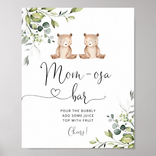 Dubbele beren eucalyptus mam-osa bar poster (Voorkant)