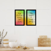 Dubbele bevestigingen voor positief denkend Poster (Keuken)