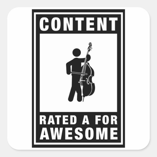 Dubbele bijslag vierkante sticker (Voorkant)