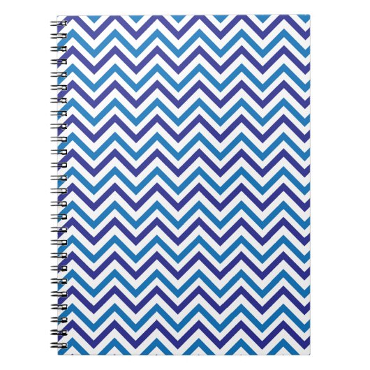Dubbele blauwe Chevron Notitieboek (Voorkant)