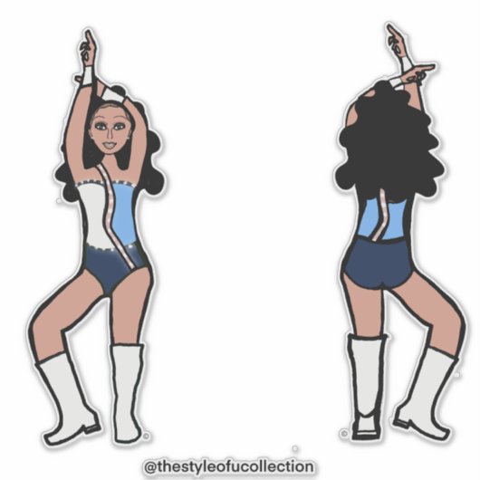 Dubbele Blauwe Diamant #2 Sticker (Voorkant)