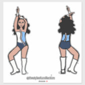Dubbele Blauwe Diamant #2 Sticker (Vel)