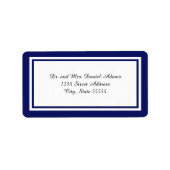 Dubbele blauwe sierstrip - Adreslabel Etiket (Voorkant)