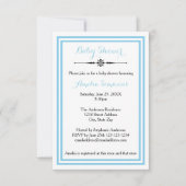 Dubbele Blauwe Versiering - 3x5 de Uitnodiging van (Voorkant)