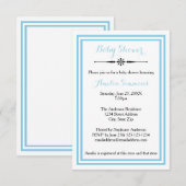 Dubbele Blauwe Versiering - 3x5 de Uitnodiging van (Voorkant / Achterkant)