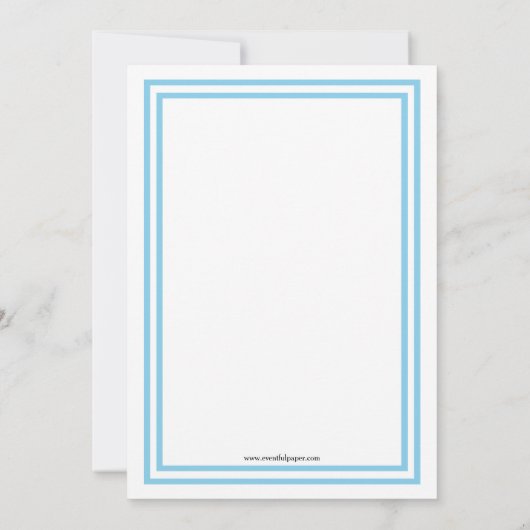 Dubbele Blauwe Versiering - 5x7 Uitnodiging van he (Achterkant)