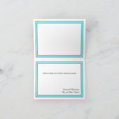 Dubbele Blauwgroen correctie - Hartelijk dank Bedankkaart (Binnen)