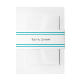 Dubbele Blauwgroen Trim - Belly Band Uitnodigingen Wikkel