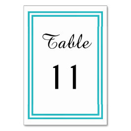Dubbele Blauwgroen Trim - Tafel Kaart