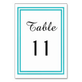 Dubbele Blauwgroen Trim - Tafel Kaart (Achterkant)