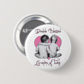 DUBBELE BLESSEN   —GRANDMA VAN TWINEN RONDE BUTTON 5,7 CM (Voorkant /achterkant)