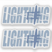 Dubbele bliksem sticker (Voorkant)