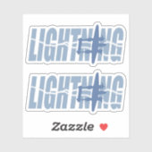 Dubbele bliksem sticker (Vel)