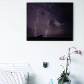 Dubbele blikseminslag in Noordwest-Kansas Canvas Afdruk