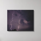 Dubbele blikseminslag in Noordwest-Kansas Canvas Afdruk (Voorkant)