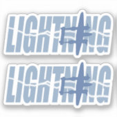 Dubbele bliksemschicht sticker (Voorkant)