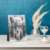 Dubbele blootgestelde vos en berg fotoplaat (Zijkant)