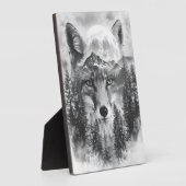 Dubbele blootgestelde vos en berg fotoplaat (Zijkant)