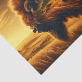 Dubbele blootstelling Amerikaanse vlaktes bizon Tissuepapier (Detail)