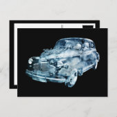 dubbele blootstelling bij wassen auto briefkaart (Voorkant / Achterkant)