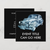 dubbele blootstelling bij wassen auto kaart (Voorkant / Achterkant)