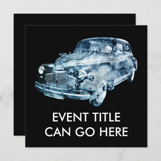 dubbele blootstelling bij wassen auto kaart (Voorkant / Achterkant)