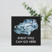 dubbele blootstelling bij wassen auto kaart (Staand voorkant)