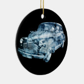 dubbele blootstelling bij wassen auto keramisch ornament (Rechts)