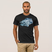 dubbele blootstelling bij wassen auto t-shirt (Voorkant volledig)