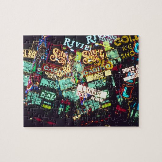 Dubbele blootstelling, casinoborden, Las Vegas, Legpuzzel (Horizontaal)