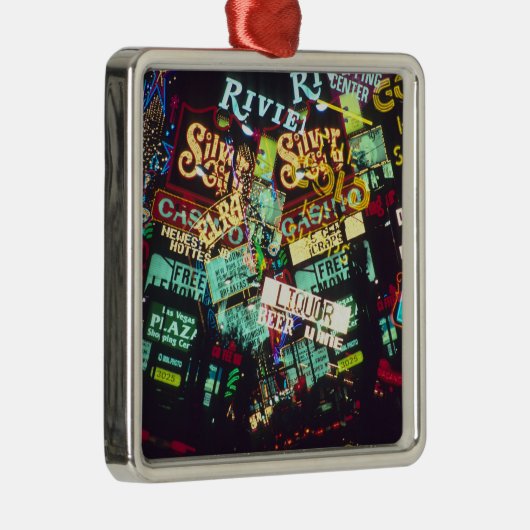 Dubbele blootstelling, casinoborden, Las Vegas, Metalen Ornament (Rechts)