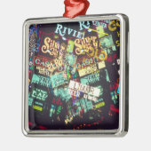Dubbele blootstelling, casinoborden, Las Vegas, Metalen Ornament (Links)