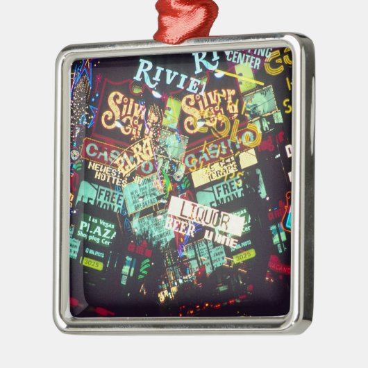 Dubbele blootstelling, casinoborden, Las Vegas, Metalen Ornament (Links)