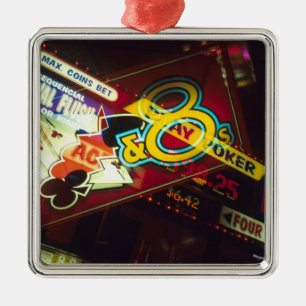 Dubbele blootstelling, interieur casino, Las Vegas Metalen Ornament