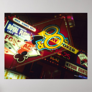 Dubbele blootstelling, interieur casino, Las Vegas Poster